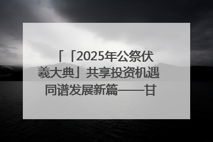「2025年公祭伏羲大典」共享投资机遇 同谱发展新篇——甘肃省文旅产业链招商引资推介会侧记