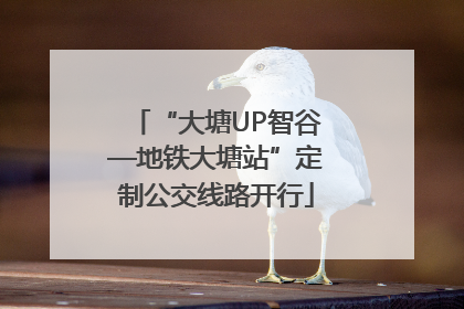 “大塘UP智谷—地铁大塘站”定制公交线路开行