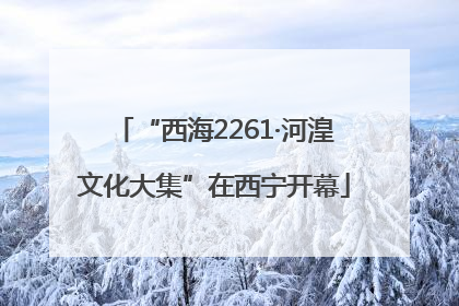 “西海2261·河湟文化大集”在西宁开幕