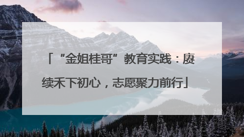 “金姐桂哥”教育实践：赓续禾下初心，志愿聚力前行
