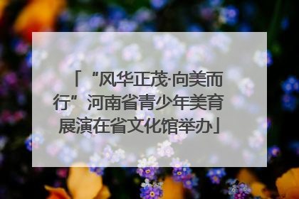 “风华正茂·向美而行”河南省青少年美育展演在省文化馆举办