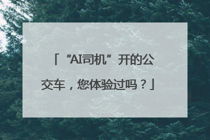 “AI司机”开的公交车，您体验过吗？
