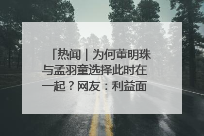 热闻｜为何董明珠与孟羽童选择此时在一起？网友：利益面前啥都能和解