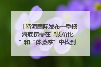特海国际发布一季报 海底捞需在“质价比”和“体验感”中找到平衡｜新经济观察