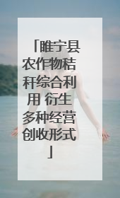 睢宁县农作物秸秆综合利用 衍生多种经营创收形式