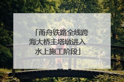 甬舟铁路全线跨海大桥主塔墩进入水上施工阶段