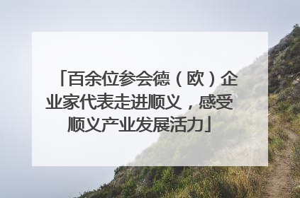 百余位参会德（欧）企业家代表走进顺义，感受顺义产业发展活力