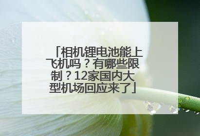 相机锂电池能上飞机吗？有哪些限制？12家国内大型机场回应来了
