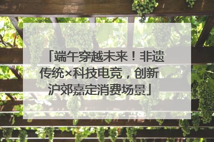 端午穿越未来！非遗传统×科技电竞，创新沪郊嘉定消费场景