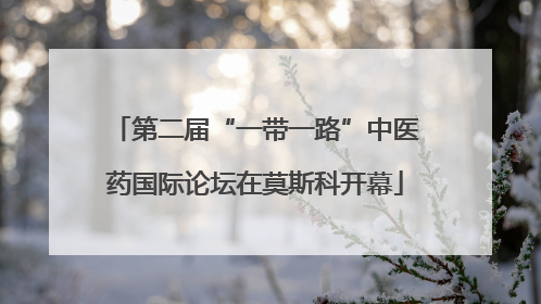 第二届“一带一路”中医药国际论坛在莫斯科开幕