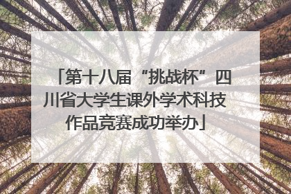 第十八届“挑战杯”四川省大学生课外学术科技作品竞赛成功举办