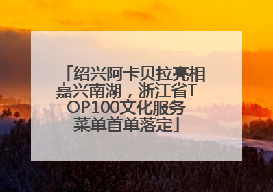 绍兴阿卡贝拉亮相嘉兴南湖，浙江省TOP100文化服务菜单首单落定