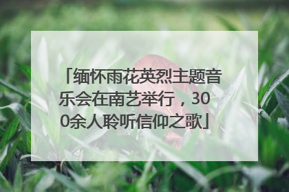 缅怀雨花英烈主题音乐会在南艺举行，300余人聆听信仰之歌