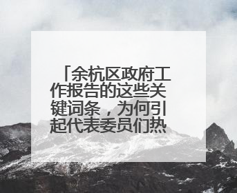 余杭区政府工作报告的这些关键词条，为何引起代表委员们热议？