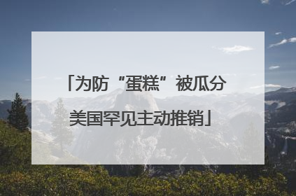 为防“蛋糕”被瓜分 美国罕见主动推销