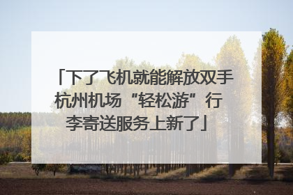 下了飞机就能解放双手 杭州机场“轻松游”行李寄送服务上新了
