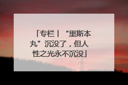 专栏丨“里斯本丸”沉没了，但人性之光永不沉没