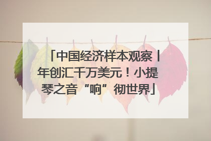 中国经济样本观察丨年创汇千万美元！小提琴之音“响”彻世界