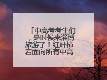 中高考考生们，是时候来淄博旅游了！红叶柿岩面向所有中高考考生免门票