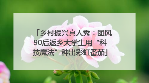 乡村振兴真人秀：团风90后返乡大学生用“科技魔法”种出彩虹番茄