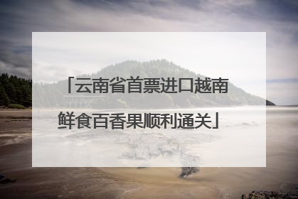 云南省首票进口越南鲜食百香果顺利通关
