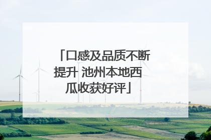 口感及品质不断提升 池州本地西瓜收获好评
