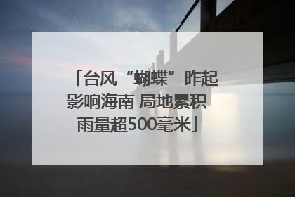 台风“蝴蝶”昨起影响海南 局地累积雨量超500毫米