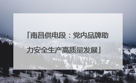 南昌供电段：党内品牌助力安全生产高质量发展