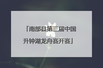 南部县第三届中国升钟湖龙舟赛开赛