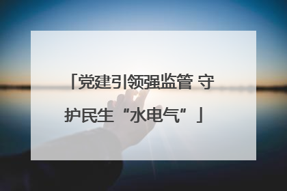 党建引领强监管 守护民生“水电气”