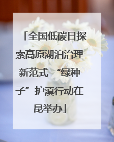全国低碳日探索高原湖泊治理新范式 “绿种子”护滇行动在昆举办
