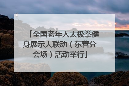 全国老年人太极拳健身展示大联动（东营分会场）活动举行