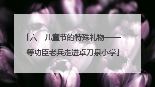 六一儿童节的特殊礼物——一等功臣老兵走进卓刀泉小学