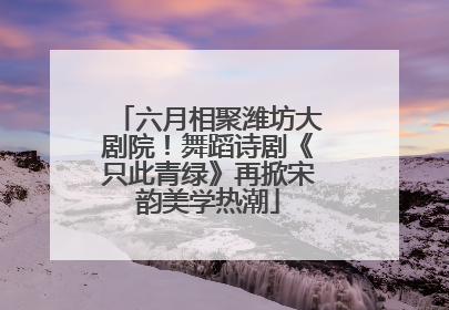 六月相聚潍坊大剧院！舞蹈诗剧《只此青绿》再掀宋韵美学热潮