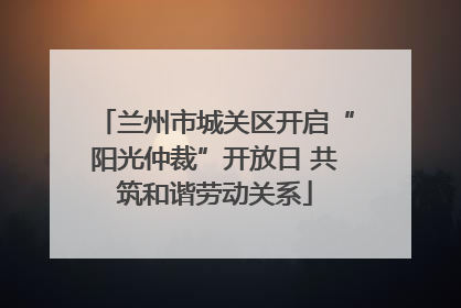 兰州市城关区开启“阳光仲裁”开放日 共筑和谐劳动关系