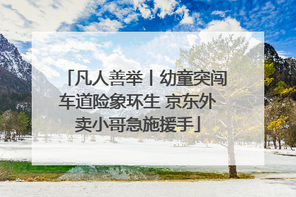 凡人善举丨幼童突闯车道险象环生 京东外卖小哥急施援手