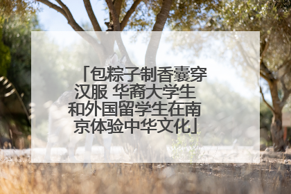包粽子制香囊穿汉服 华裔大学生和外国留学生在南京体验中华文化