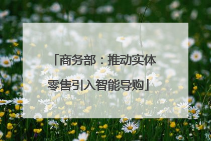 商务部：推动实体零售引入智能导购