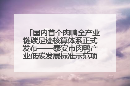 国内首个肉鸭全产业链碳足迹核算体系正式发布——泰安市肉鸭产业低碳发展标准示范项目顺利通过验收