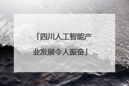 四川人工智能产业发展令人振奋