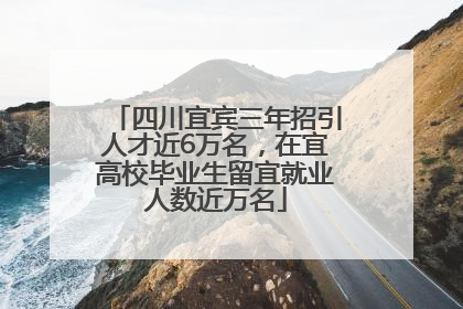 四川宜宾三年招引人才近6万名，在宜高校毕业生留宜就业人数近万名