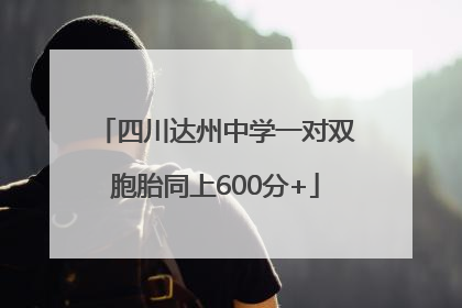 四川达州中学一对双胞胎同上600分+