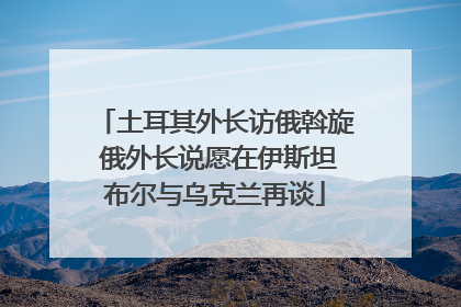 土耳其外长访俄斡旋 俄外长说愿在伊斯坦布尔与乌克兰再谈
