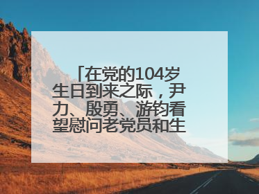 在党的104岁生日到来之际，尹力、殷勇、游钧看望慰问老党员和生活困难党员