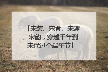 宋装、宋食、宋趣、宋韵，穿越千年到宋代过个端午节