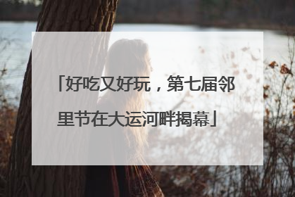 好吃又好玩，第七届邻里节在大运河畔揭幕