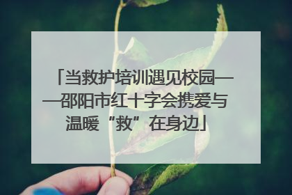 当救护培训遇见校园——邵阳市红十字会携爱与温暖“救”在身边
