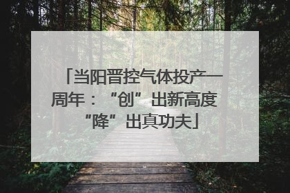 当阳晋控气体投产一周年：“创”出新高度 “降”出真功夫