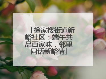 徐家楼街道新峪社区：端午共品百家味，邻里同话新峪情