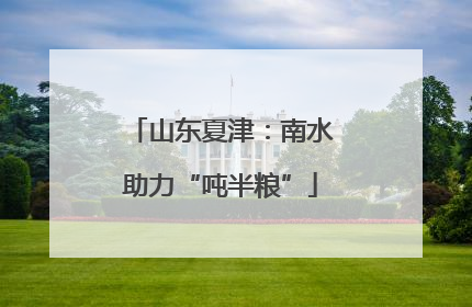 山东夏津：南水助力“吨半粮”